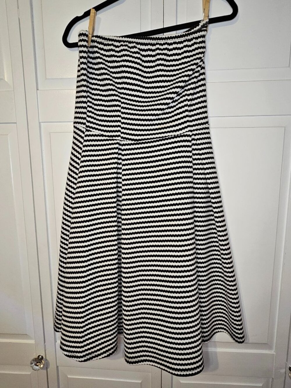 Cemi Ceri Black and white strapless dress